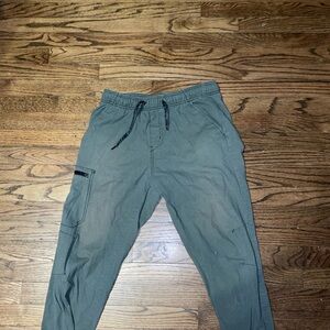 Plugg Medium Green Pants Pockets Stretch Drawstring Outdoor Hunting Hiking